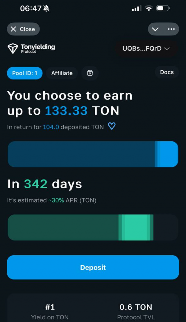 Picture Tonyielding – Yield Farming & Building DeFi Protocol | TO… 6 | TON app