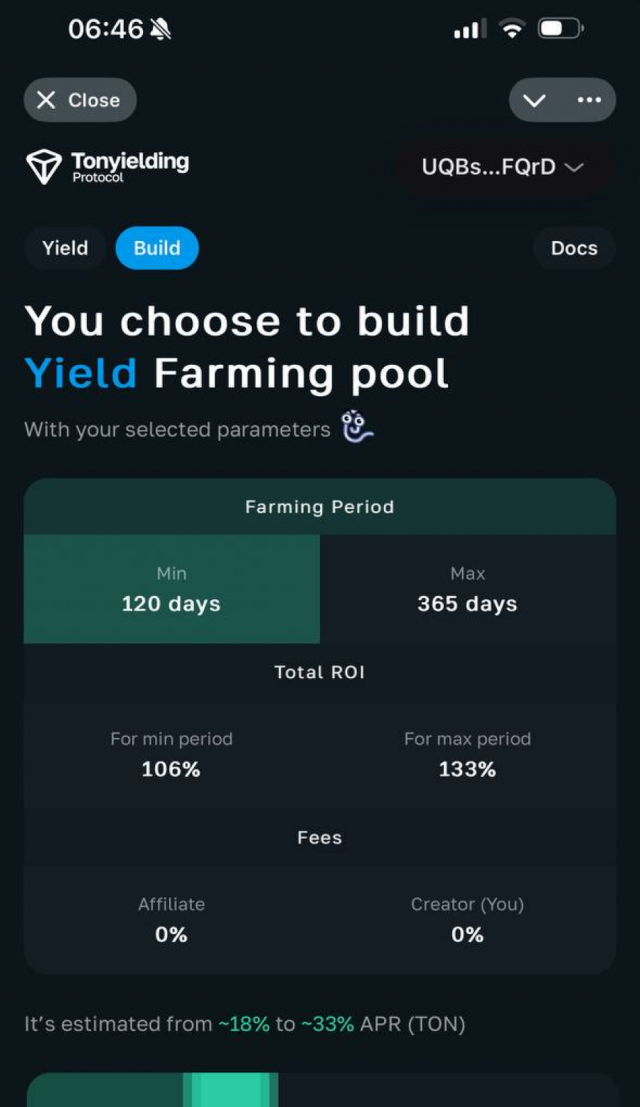 Picture Tonyielding – Yield Farming & Building DeFi Protocol | TO… 5 | TON app